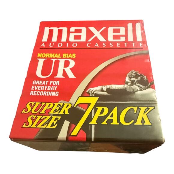 Maxell Audio Cassette Tape 90 Minute Normal Bias UR 7 pack Brand New - Picture 5 of 5